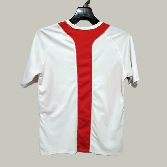 Wisconsin Mens White and Red Polyester Shirt - Picture 3 of 4